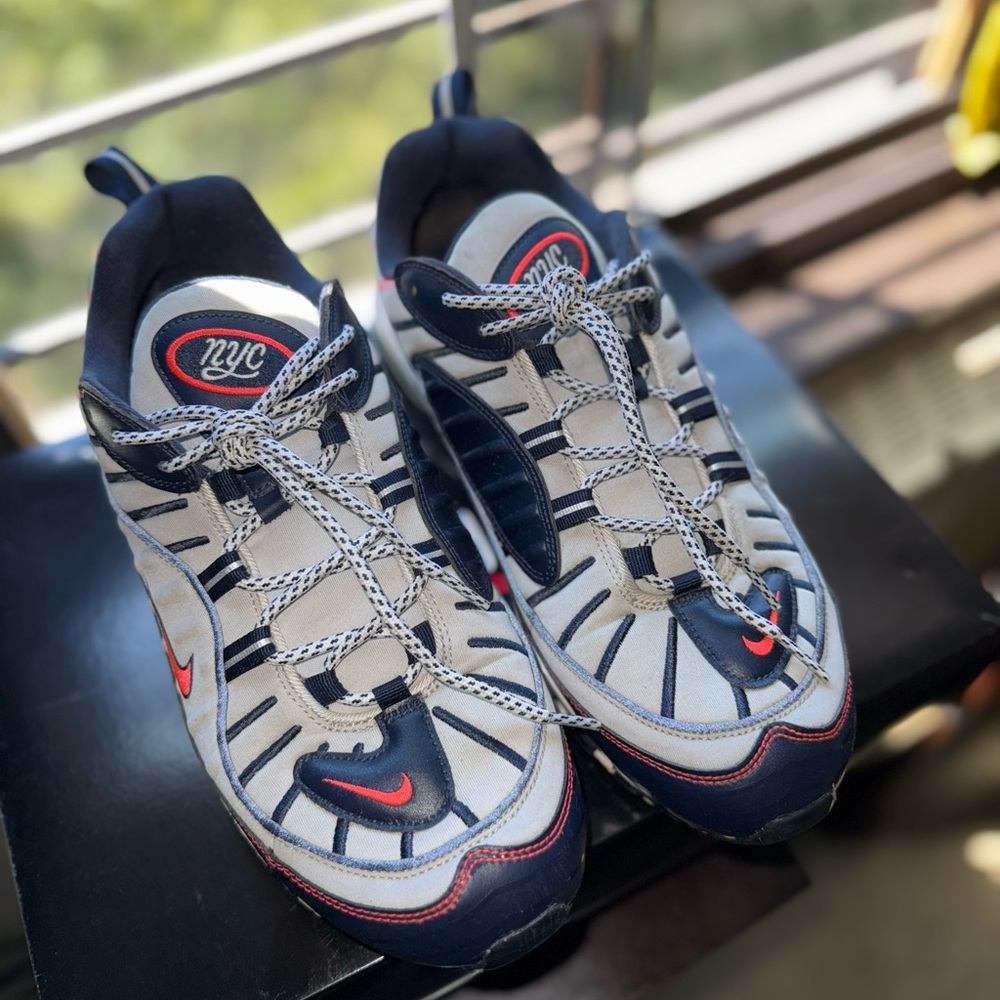 Nike Air Max Sneakers - Navy, White, and Red